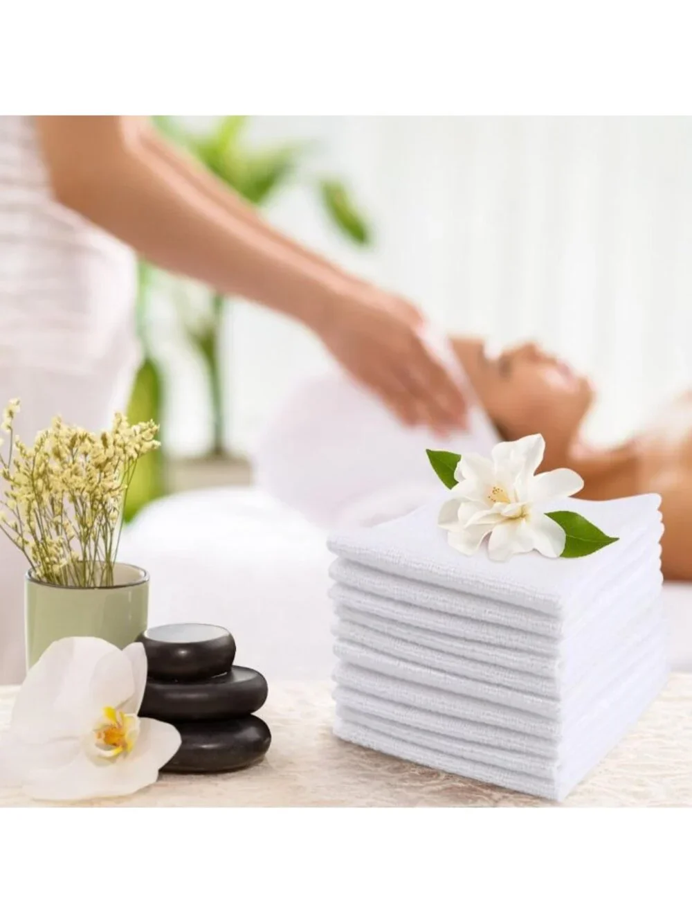 200 Pack Soft Washcloths - Ultra-Absorbent Face Towels for Spa & Daily Use